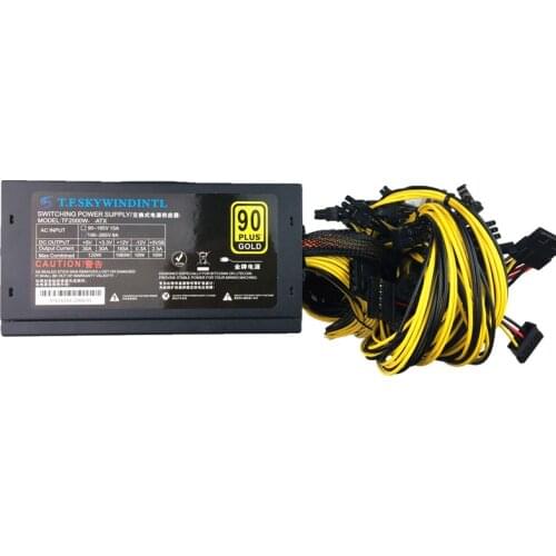 Mining Bitcoin ATX Power Supply 2000W High Efficiency for Ethereum ETH S9 S7 L3 8GPU cards support ATX Mining Power Source