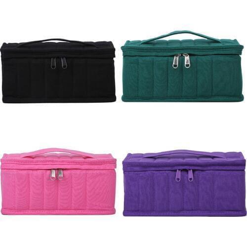 38 Grid Essential Oil Bottle Carrying Case Large Essential Oil Storage Bag Shockproof Travel Zippe Organizer Bag For Nail Polish