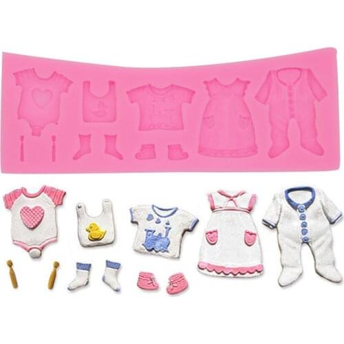 Baby Cloth Shoes Shaped Silicone Fondant Cake Decorating Mold Epoxy Resin Glue Chocolates Molds Baking Tools Kitchen Accessories