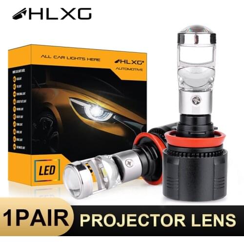 HLXG H7 LED bi led Projector lens H4 High Low Lamps 12000LM Car Bulbs HB3 9005 HB4 9006 H11 H8 Led Auto lights led headlight