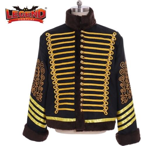 Cosplay legend Black Gold Hussar Steampunk Parade Jacket My Chemical Romance Parade Emo Punk Drummer Jacket Custom Made H001