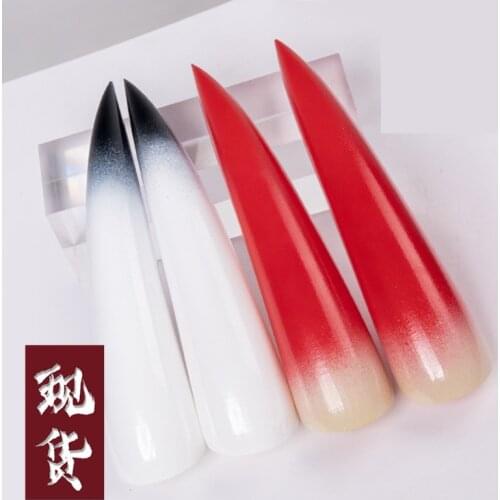 Game Yin and Yang Division Hand Tour Cosplay Girl Red Shadow Devil Sabre Horns Head Clip Headwear Hairwear Cosplay Props