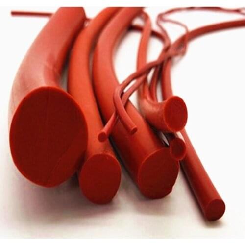 RED Silicone Rubber Diameter 1 1.5 2 3 4 5 6 7 8 9 10 mm Silicone Rubber Rod Silicon Cord Silicone Bar