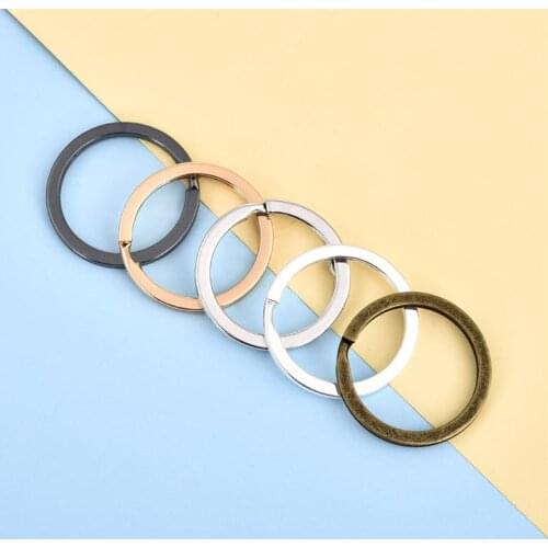 5pcs/Lot 30mm Metal Iron Key Ring Keychain Circle Keyring Findings Keychains Jewelry Making DIY Accessories