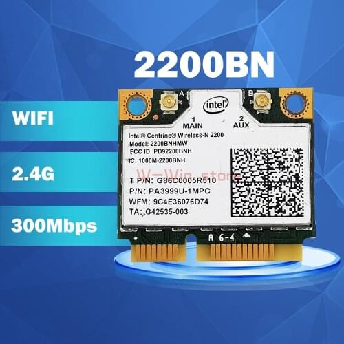 Mini PCI-e Wireless N 2200 For Intel Centrino 2200BNHMW 2200BN Wifi Wlan Card 300Mbps 802.11b/g/n WI-FI Adapter