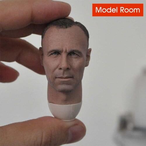 In Stock 1/6 WWII German Commander Head Sculpt Desert Fox Head Carving Model Fit 12'' Male Action Figure Body Toy