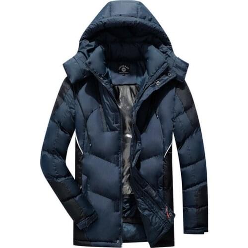 Winter Outdoor Puffer Jacket Men 2021 Brand New Patchwork Parkas Mens Windbreaker Jackets Mens Thick Warm Hooded Coats