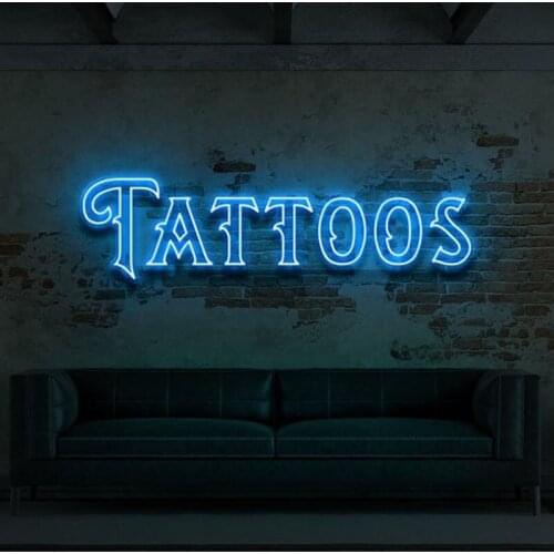 Neon Sign for Tattoo Decor Studio Room Neon Wall Art Club Display Glass Tube Handcrafted Arcade Art Neon Lamp for Beer Bar Wall