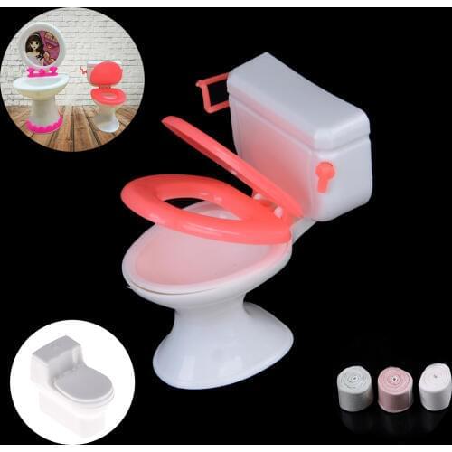 New Dollhouse Furniture Vintage Bathroom Modeling Toilet Paper Doll House Miniature Baby Pretend Toys Dolls Accessories