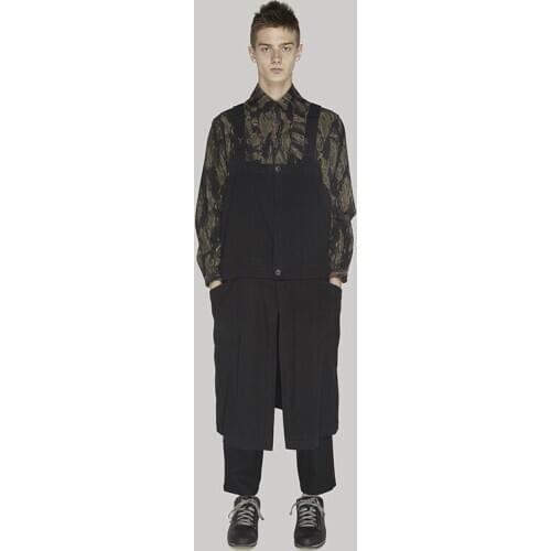 New mens clothing Hair Stylist overalls Designer Oil Painting Skirt and Trousers Connection pants plus size costumes