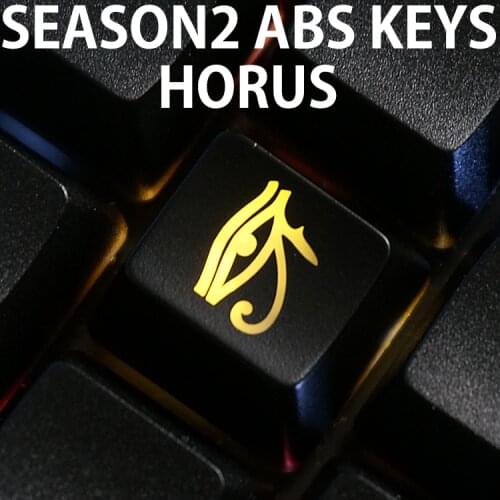 Novelty Shine Through Keycaps ABS Etched, light,Shine-Through the eye of Horus oem profile red black