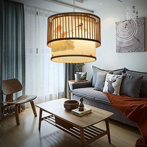 New Chinese bamboo creative Japanese restaurant cafe Pendant Lights southeast pastoral Pendant lamp ZA627 ZL118