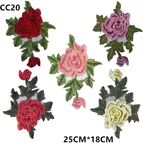 CHICKNIT National style 3D Water soluble rose flower lace embroidered clothes cheongsam diy garment accessories CC20