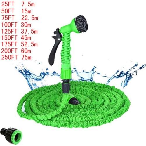 25FT-250FT Garden Hose Expandable Flexible Water Hose EU Hose Plastic Hoses Pipe With Spray Gun To Watering Car Wash Spray