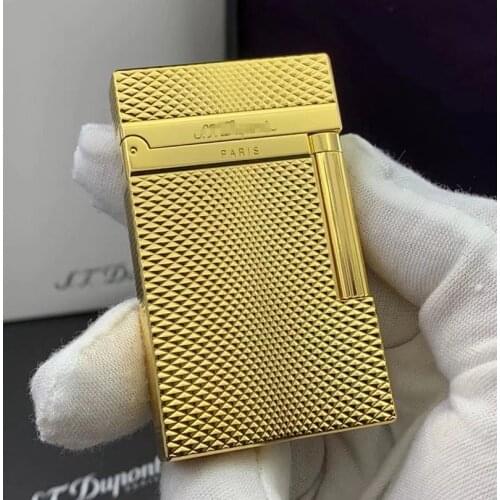 Dupont Bright Sound lighter Butane Gas Inflatable Valentines Day Gift Male High Quality Pure Copper Fast Shipping 148g