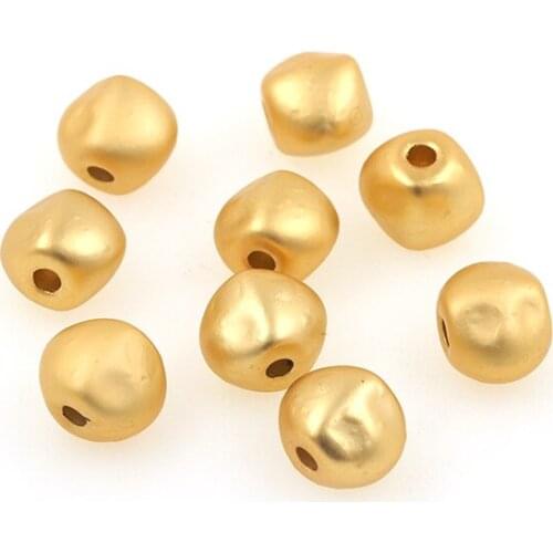 3D Brass Irregular Ball Small Hole Spacer Beads Gold Charms for Jewerly Making
