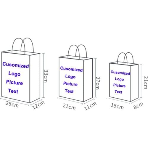 1000pcs Customized Custom Made Logo Picture Photo Text Candy Cookie Bag Gift Packing Bags Party Decor Supplies