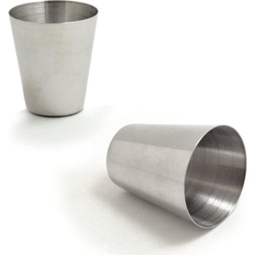 4Pcs/Set 30ML Stainless Steel Polished Wine Drinking Shot Glasses Cup With Leather Cover Case Bag Barware For Home Kitchen Bar