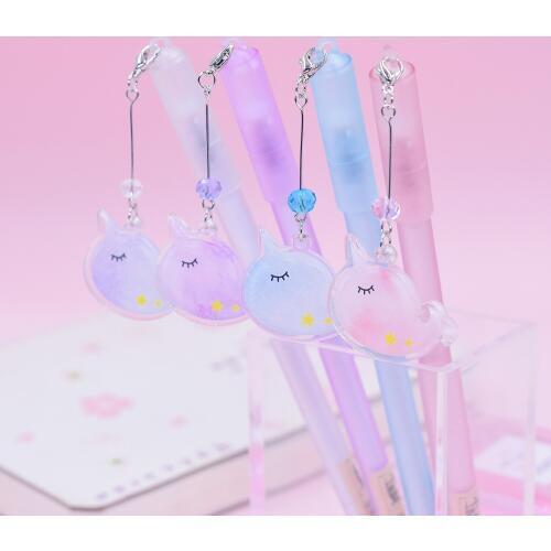 48 Pcs Student Gel Pens Narwhal Black Ink Writing Pen Gel-ink Pens for Writing Stationery Office School Supplies 0.5mm