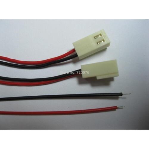 500 pcs 2510 2.54mm Pitch 2 Pin Female Connector with 26AWG 300mm Leads Cable