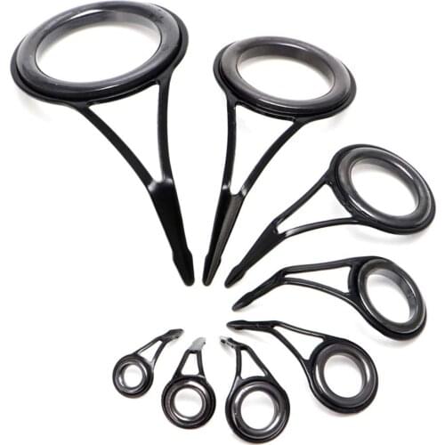 8Size Fishing Rod Guide Tip Top Ring Stainless Steel Bait Ceramic Ring Spinning Casting Fishing Tackle