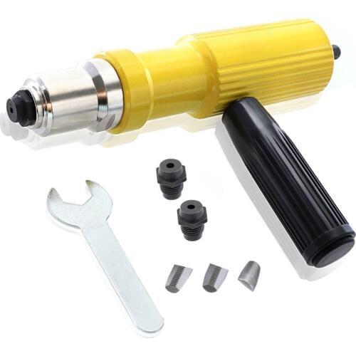 Rivet Gun Adapter 1/4" For Cordless Drill Electric Rivet Nut Gun Riveting Tool Alloy Steel Rivets Drill Adapter Insert Nail