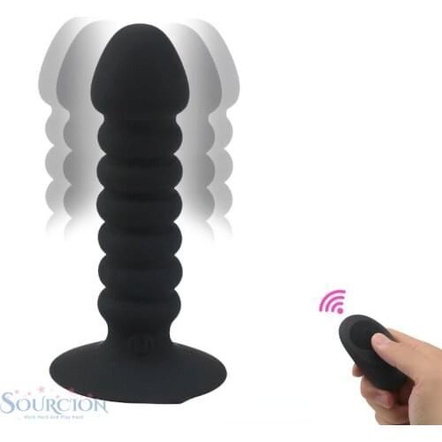 SWT Remote Control Anal Plug Bead Butt Plug Sex Toy For Men Suction Cup Dildo Vibrator For Women Male prostate Massager Vibrator