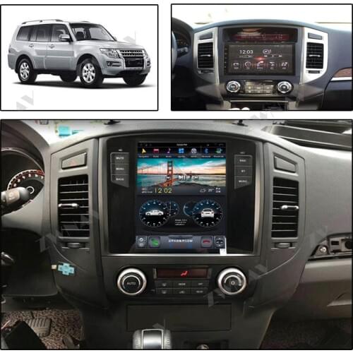 For MITSUBISHI PAJERO V97 V93 Tesla Style Android 9.0 screen Car multimedia Player unit Shogun Montero 2006+ BT GPS Radio stereo
