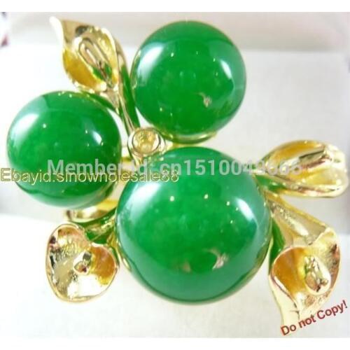 FREE SHIPPING >>>Noblest nature green STONE ring