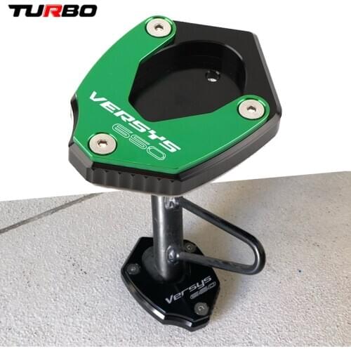 For Kawasaki versys650 Versys 650 2010-2019 2018 2017 2016 Motorcycle Side Stand Pad Plate Kickstand Enlarger Support Extension