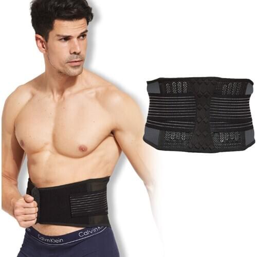 Large size Adjustable Lumbar Support Waist Fitness Weightlifting Belts Pain Back Injury Supporting Brace Sports Safety Corrector