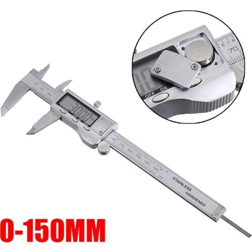 Zinc Alloy Digital Caliper 0 - 150 Mm Measuring Vernier Caliper 0.1 Mm Accuracy For Electronics Parts Measure Instrument