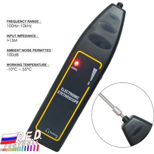 Electronic Stethoscope / Car Truck Automotive Noise Sensor Finder 100Hz~10kHz + High Sensitivity Long & Short probe + Earphone