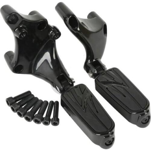 Footpegs W/ Mounting Brackets For Harley 883 1200 XL Sporster Models 2014-2016