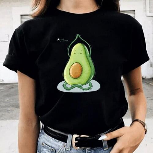 Avocado T-shirt Kawaii Harajuku Woman Tshirts Women Vintage Cartoon Graphic T Shirt Cute Anime Tshirt Streetwear Top Tees Female
