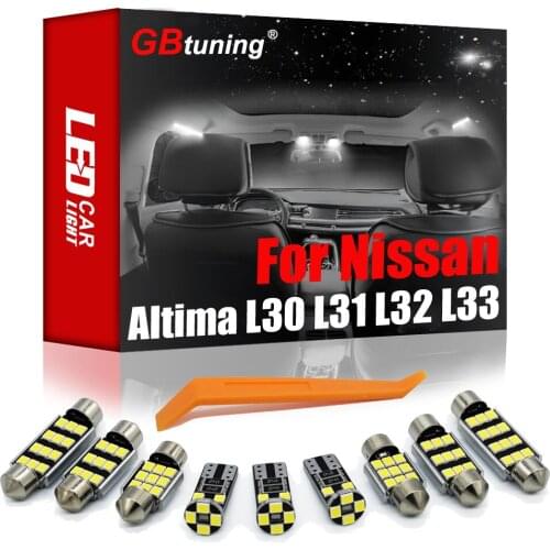 GBtuning Canbus LED Interior Light Kit For Nissan Altima U13 L30 L31 L32 L33 1993-2019 2020 Car Map Auto Bulb Reading Trunk Lamp