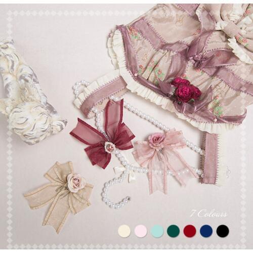 Secret Garden Handmade Vintage Rose/Gem Trim Hair Combs / Headwear Bows,Yarn 13 types