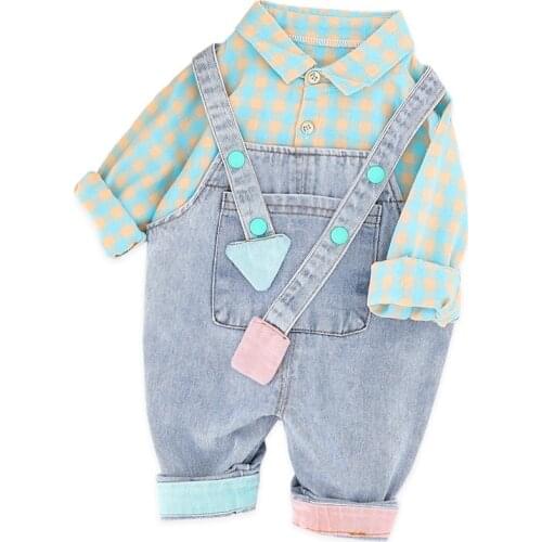 New Children Outfits Spring Autumn Baby Clothes Suit Boys Casual Shirt Overalls 2Pcs/Sets Toddler Sport Clothing Kids Tracksuits