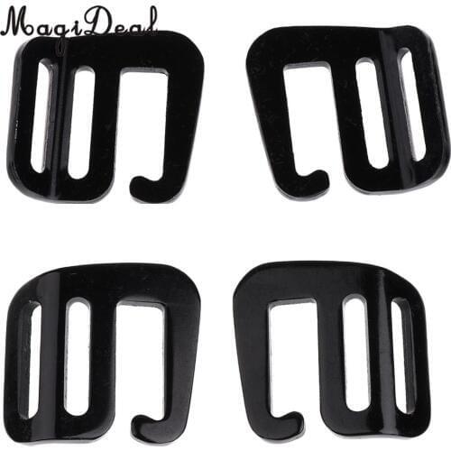 MagiDeal 4 Pcs 1 inch G Hook Outdoor Webbing Buckle for Backpack Strap 25mm Black