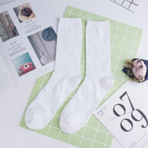 Howfits 10 Pairs White Business Socks Men Dress Crew Middle Tube Sock High Quality Cheap Cotton Man Socks
