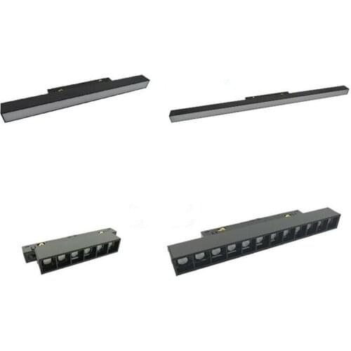 2021 NEW 6W 12W 18W 24W 30W 45W Flood Spot Magnetic Track Light DC48V RA90 LED Embedded Grille Living Room Home Line Lamp