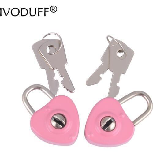 New Metal Mini Padlock Small Luggage Box Key Lock with Key Bag Suitcase Decor Accessories