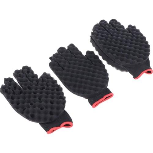 Barber Shop Men Hair Braider Twist Sponge Gloves African Hair Styling Fork Comb Hair Curls Foam For Salon Oven Glove