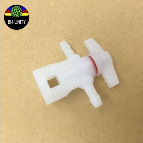 Large format solvent printer 2 ways clean ink valve for Allwin Human Wit-color Flora Xuli manual ink valve with holder