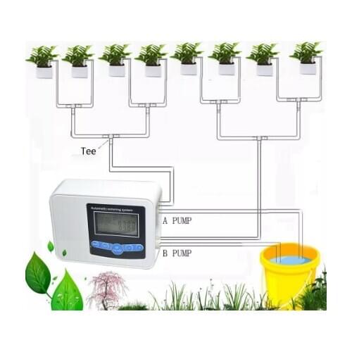 Solar Double Pump Automatic Electronic Digital Water Timer Irrigation Controller System With LCD Display Home Irrigation Timer