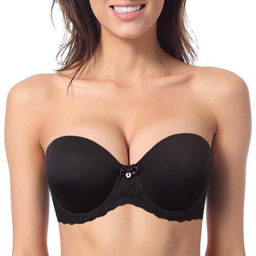 YANDW Black Bras For Women Lace Bralette Underwire Thin Cup Unlined Underwear Sexy Bras Size 32 34 36 38 40 42 44 46 B C D E F G