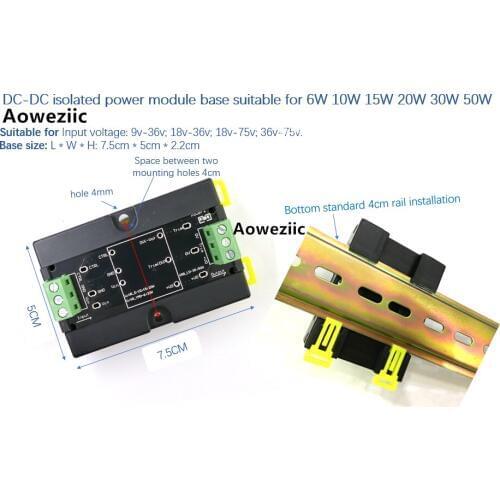 1Pcs DC-DC isolated power module base suitable for 6W 10W 15W 20W 30W 50W