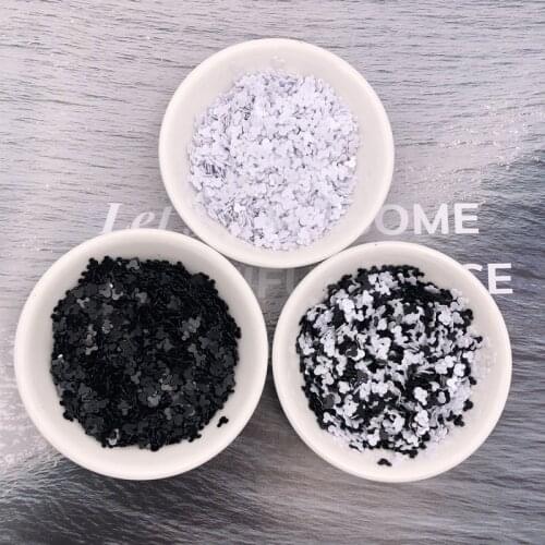 10g Black White Mickey Head Sequins Costumes Hand-Stitched By Lentejuelas DIY Wedding Decorative Clay Filled Nail art Paillettes
