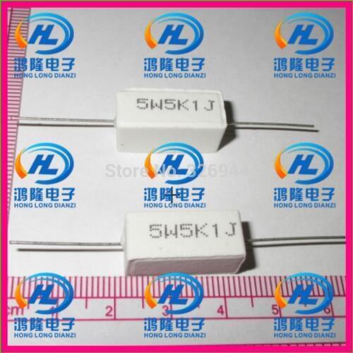 10pcs/lot) 5W 5.1K ohm +/-5% / 5W 5.1K ohm 5% / 5W 5.1KRJ /5W5K1J