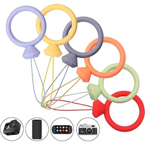 Y4UE 12pcs Phone Lanyard Finger Ring Silicone Cell Phone Strap for Phone Cases, USB Flash Drive, Keys, Cameras, and More